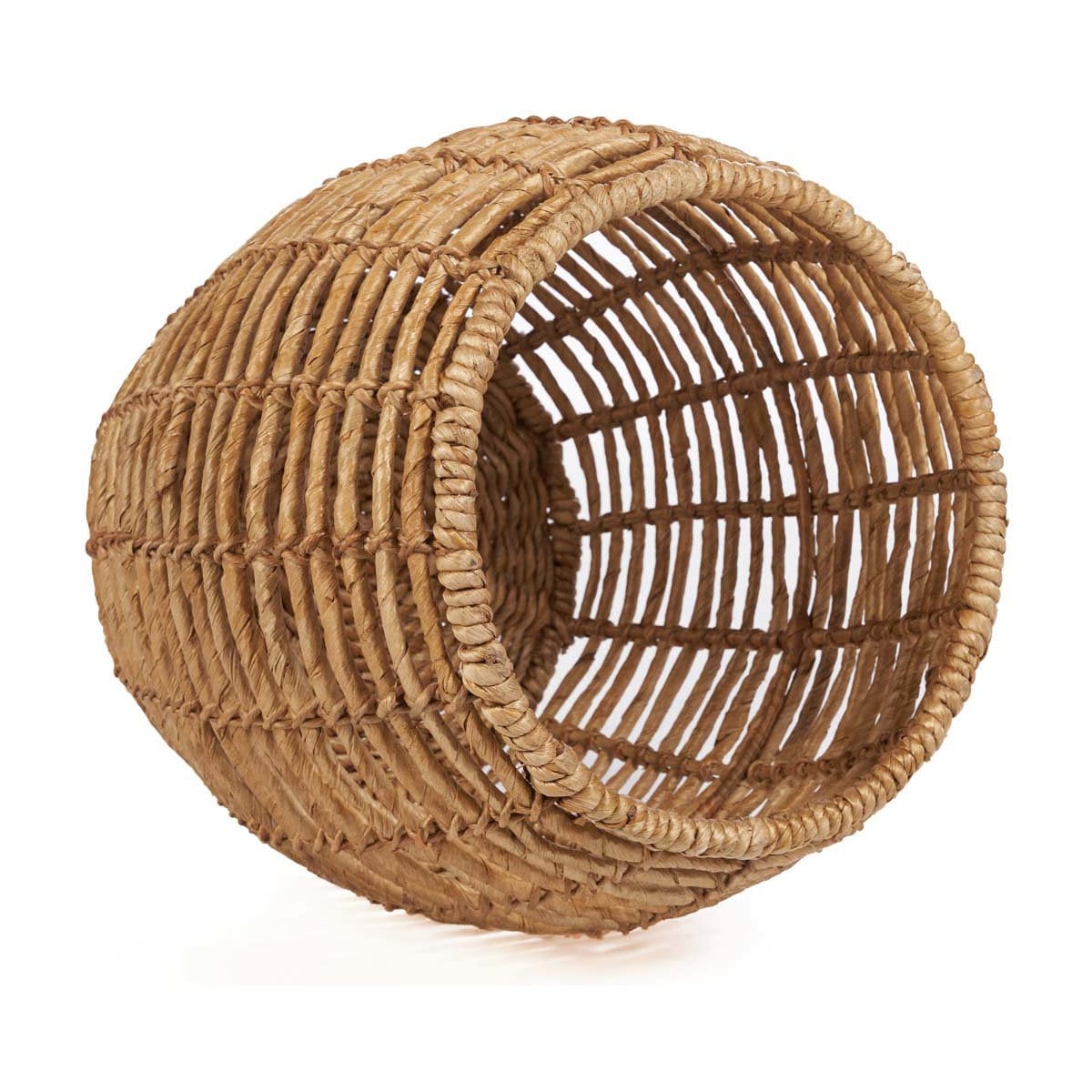 Tabouret rond en feuille de bananier et métal naturelle 48x48x45cm Gustih - Bazar Bizar — vue 7
