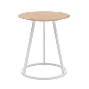Tabouret rond en frêne naturel blanc 45 cm Gustave - Hartô - The Cool Republic