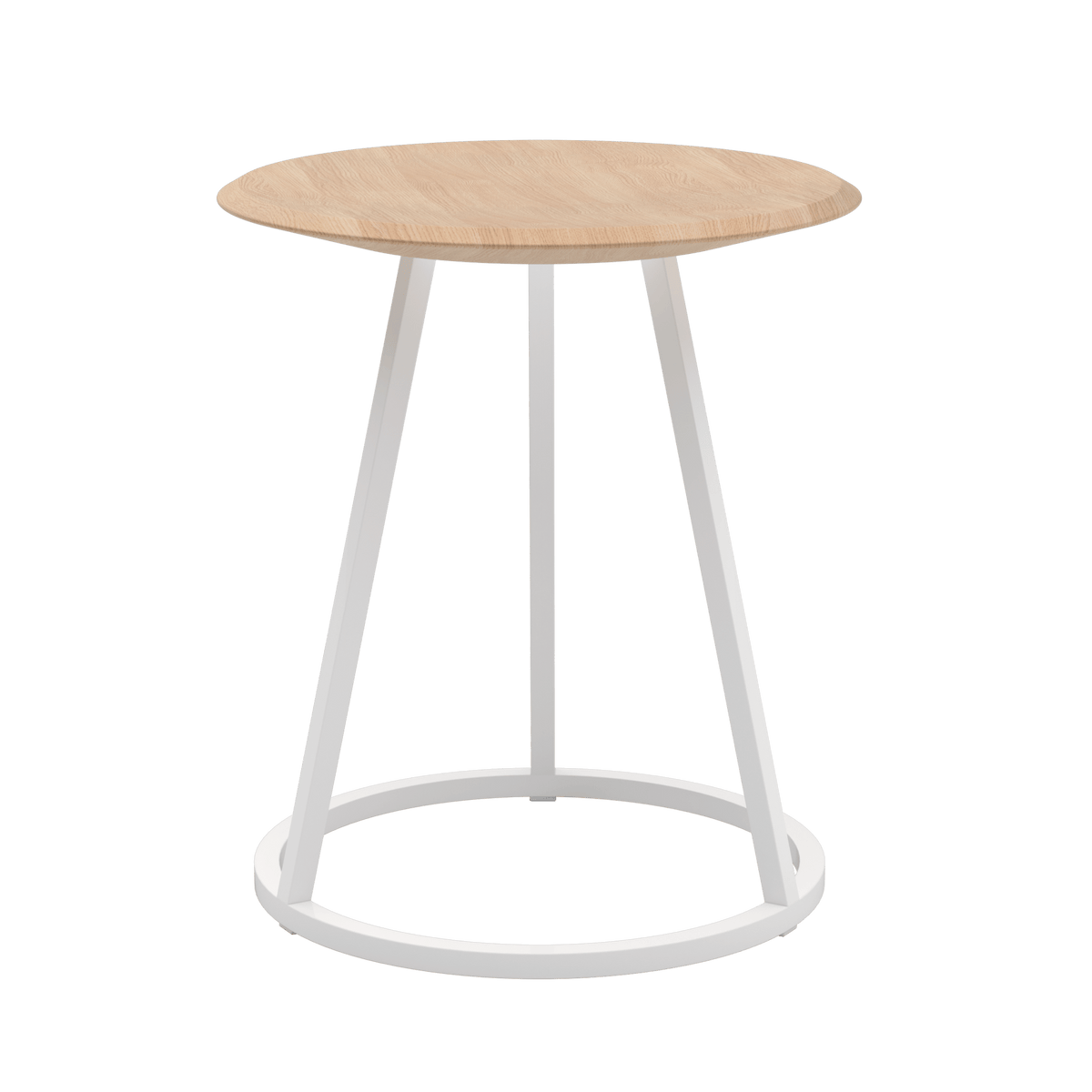 Tabouret rond en frêne naturel blanc 45 cm Gustave - Hartô - The Cool Republic