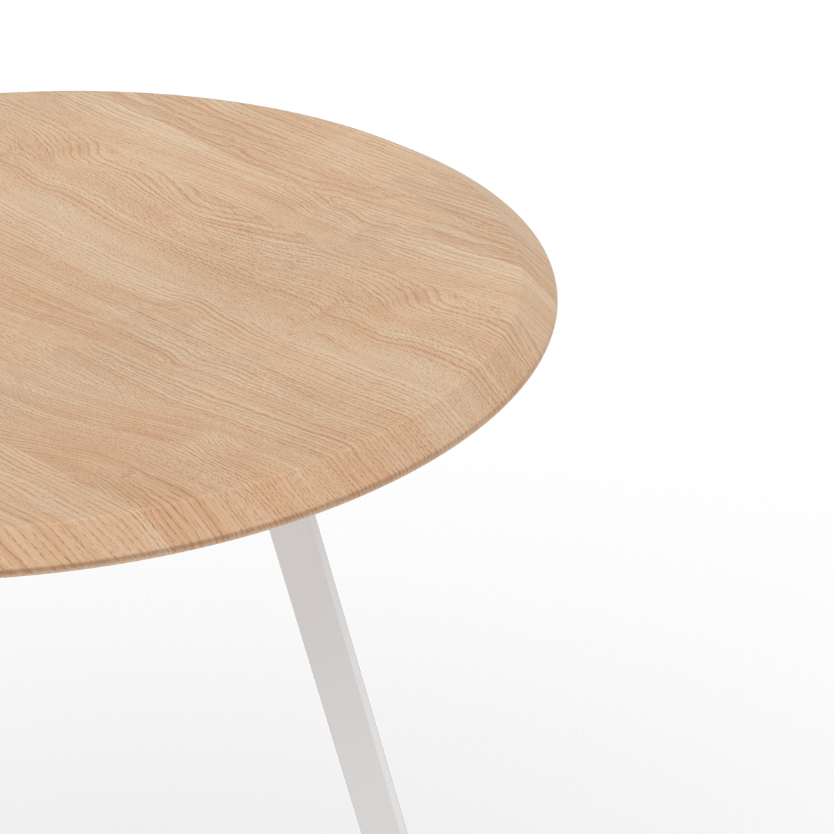 Tabouret rond en frêne naturel blanc 45 cm Gustave - Hartô - The Cool Republic