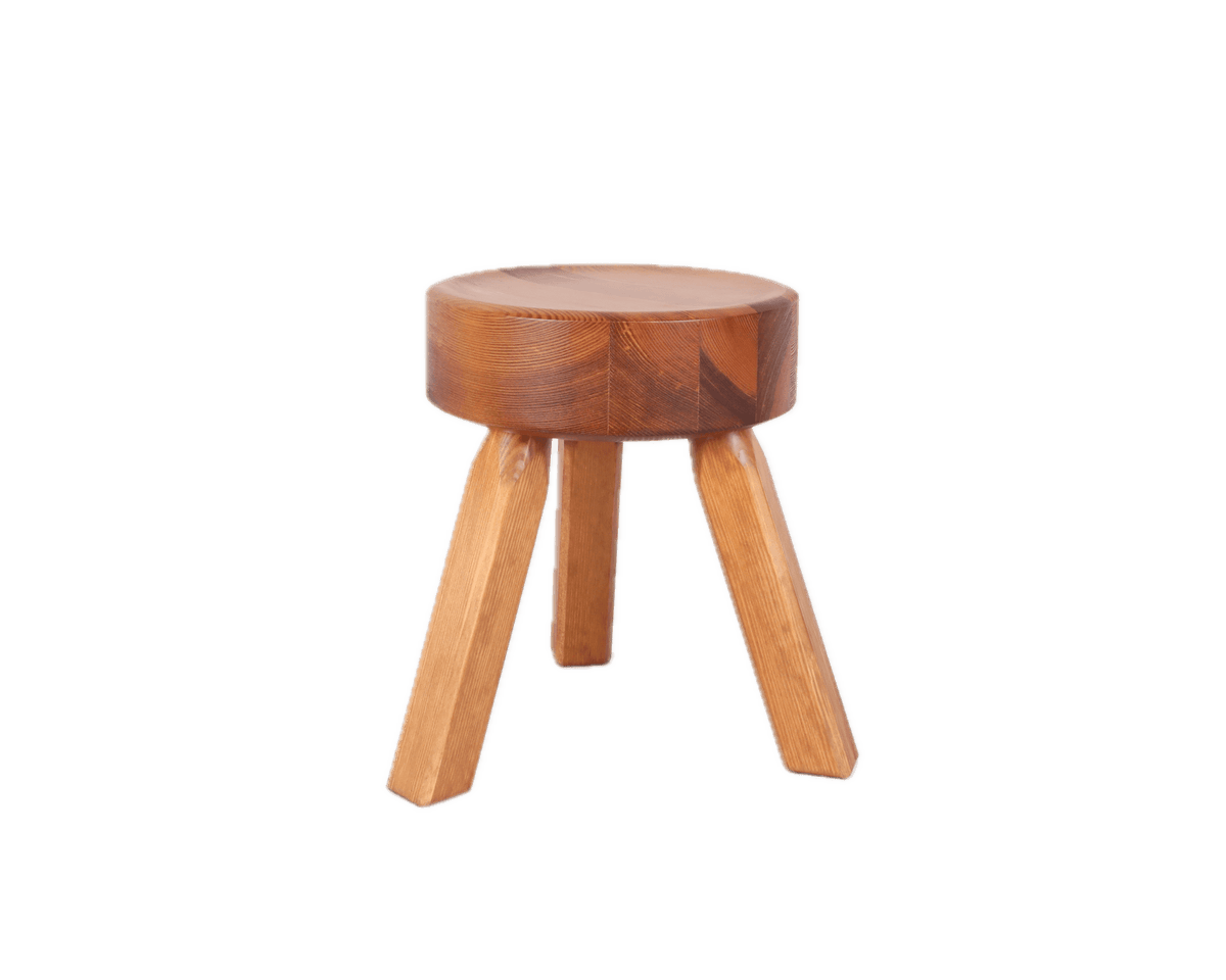 Tabouret rond en pin brun chaud 32,5 x 30,5 x 32,5 cm AML - Frama - The Cool Republic