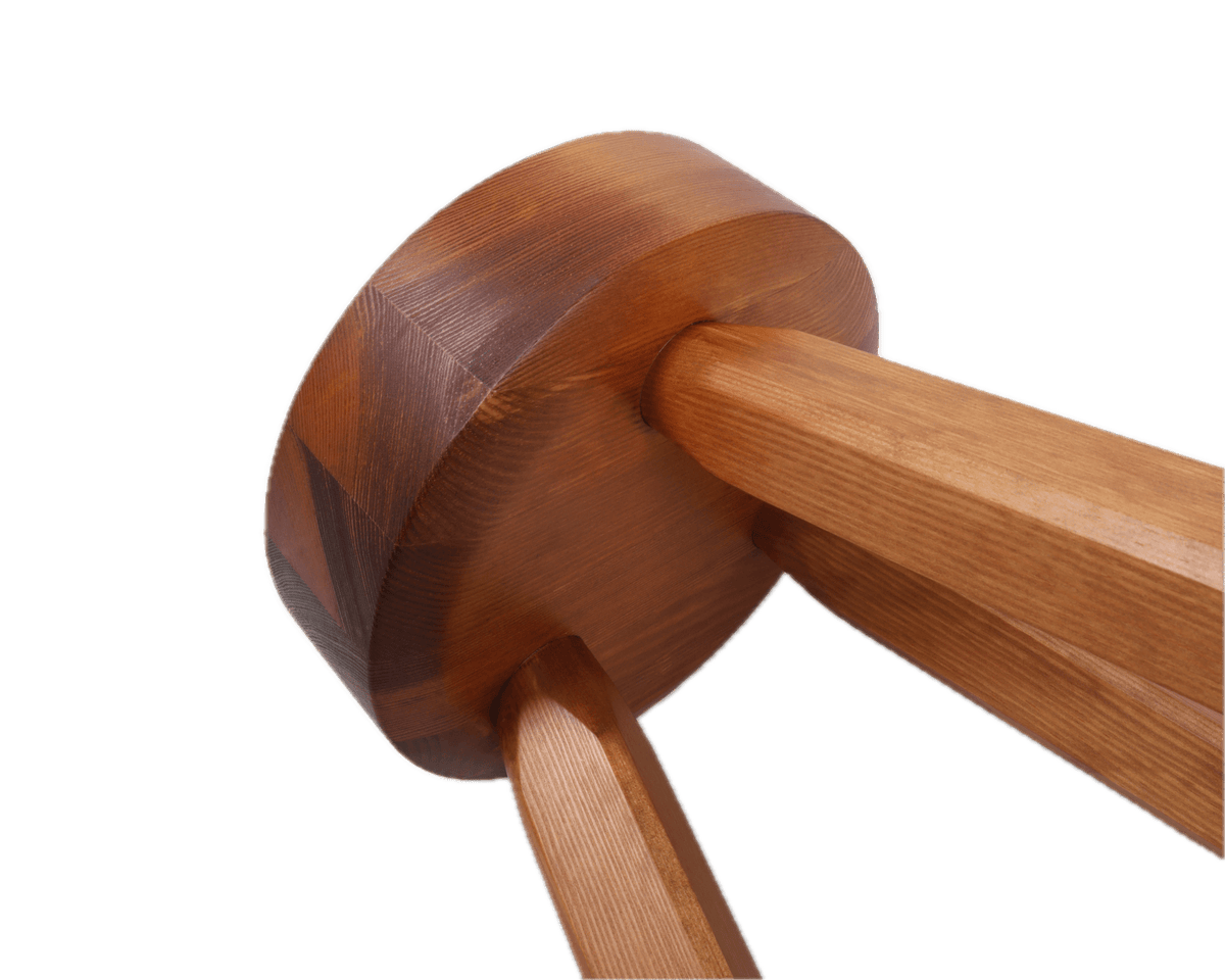 Tabouret rond en pin brun chaud 32,5 x 30,5 x 32,5 cm AML - Frama - The Cool Republic