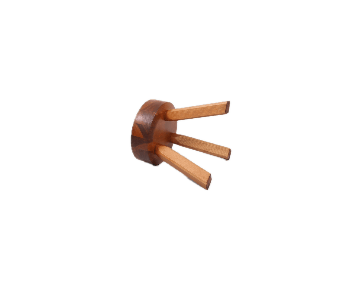 Tabouret rond en pin brun chaud 32,5 x 30,5 x 32,5 cm AML - Frama - The Cool Republic