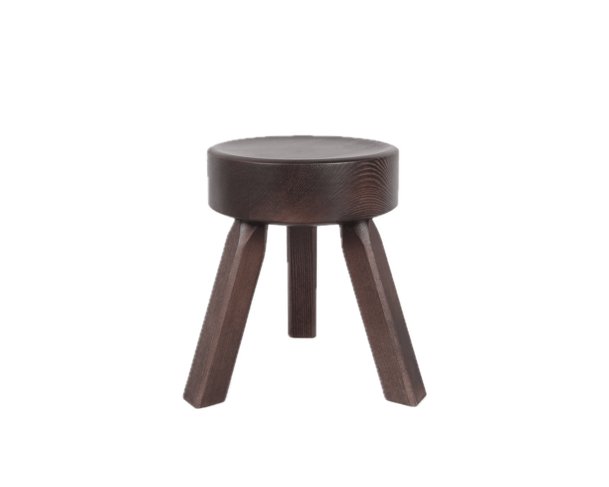 Tabouret rond en pin marron foncé 32,5 x 30,5 x 32,5 cm AML - Frama - The Cool Republic