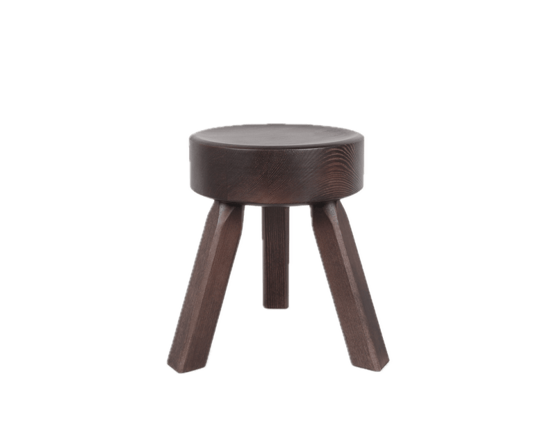 Tabouret rond en pin marron foncé 32,5 x 30,5 x 32,5 cm AML - Frama - The Cool Republic