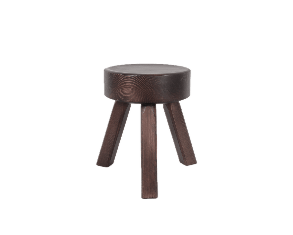 Tabouret rond en pin marron foncé 32,5 x 30,5 x 32,5 cm AML - Frama - The Cool Republic