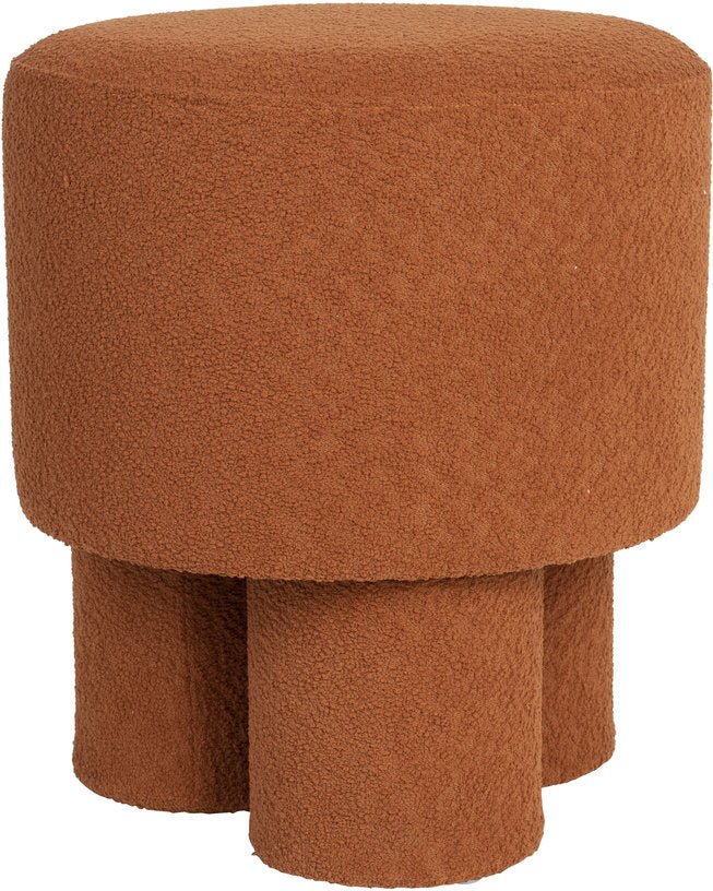 Tabouret rond en tissu terracotta 40x44cm Lumo - The Cool Republic - The Cool Republic