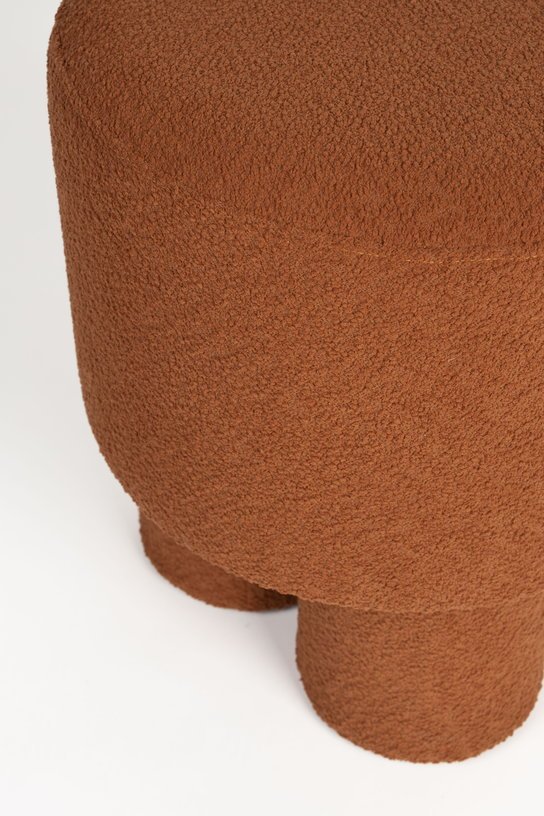 Tabouret rond en tissu terracotta 40x44cm Lumo - The Cool Republic - The Cool Republic
