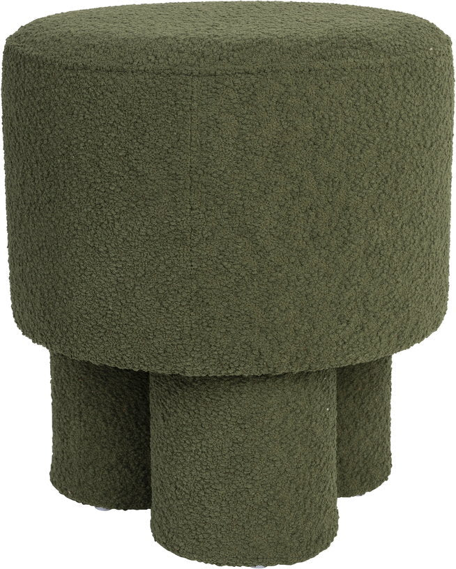 Tabouret rond en tissu vert 40x44cm Lumo - The Cool Republic - The Cool Republic
