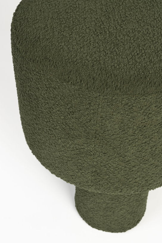 Tabouret rond en tissu vert 40x44cm Lumo - The Cool Republic - The Cool Republic