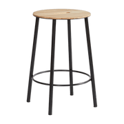 Tabouret rond noir 50 cm Adam - Frama - The Cool Republic