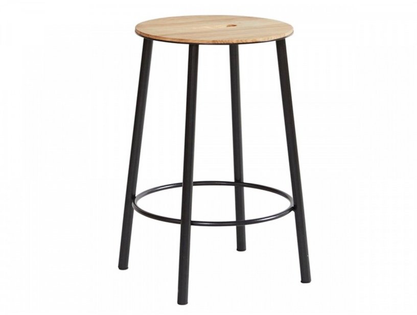 Tabouret rond noir 50 cm Adam - Frama - The Cool Republic