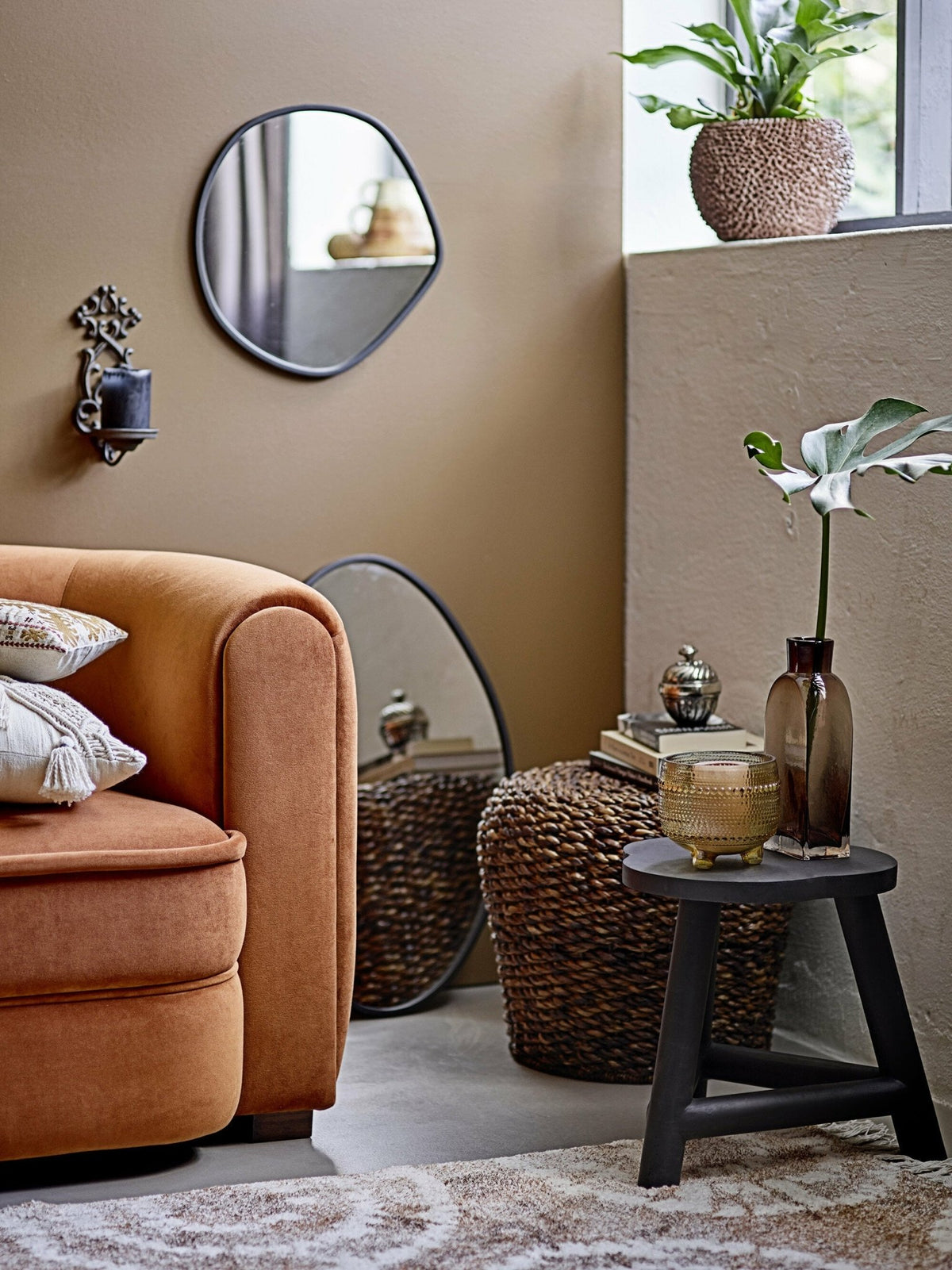 Tabouret Tasse Abaca marron - Bloomingville - The Cool Republic