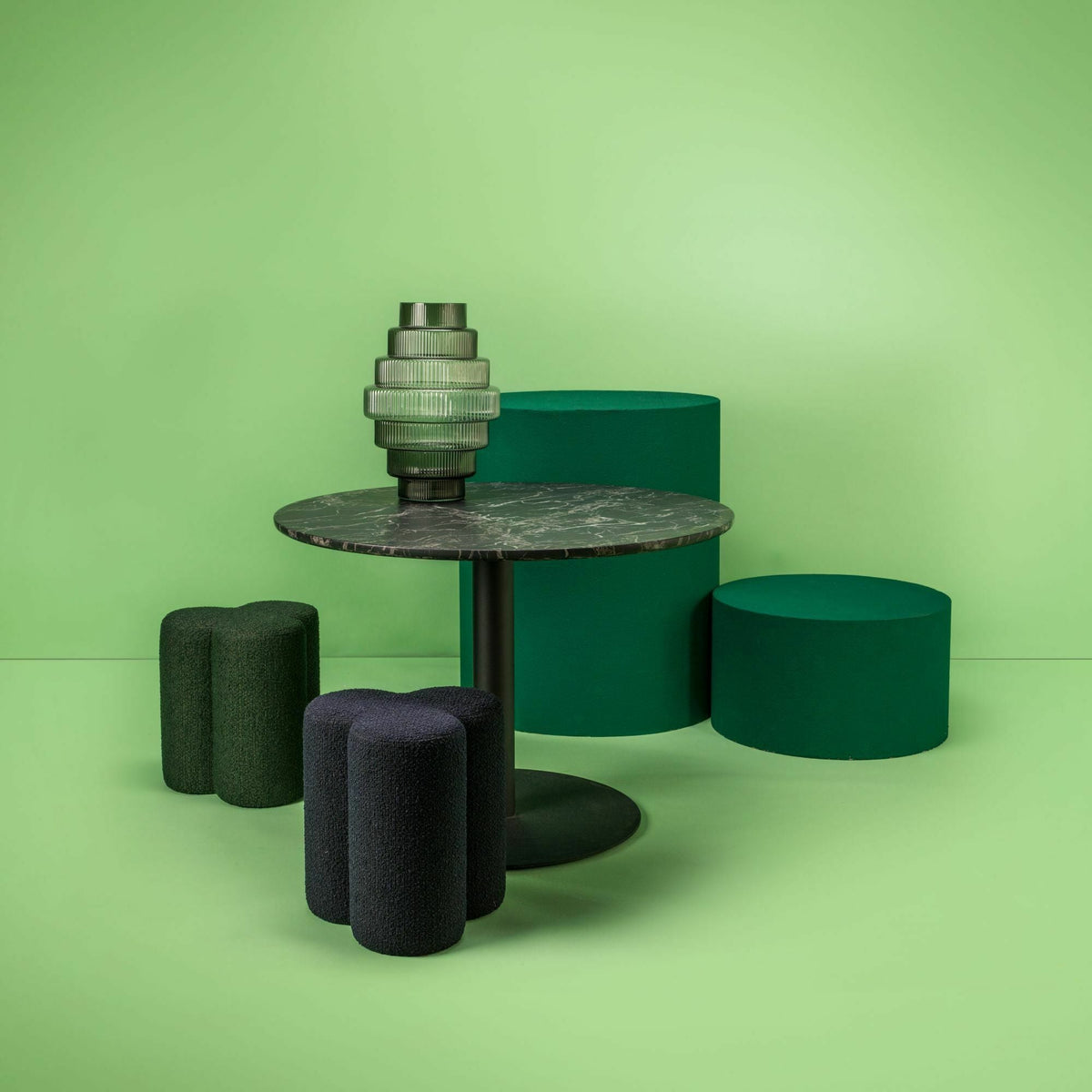 Tabouret trèfle en tissu vert Clover - Pols Potten - The Cool Republic