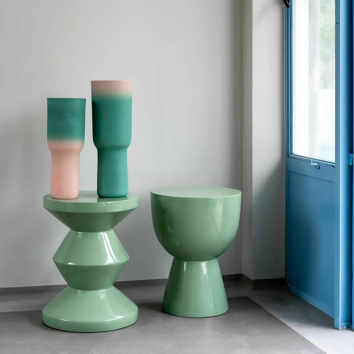 Tabouret vert pastel laqué Tip Tap - Pols Potten - The Cool Republic