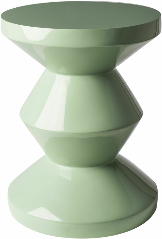 Tabouret vert pastel laqué Zig Zag - Pols Potten - The Cool Republic