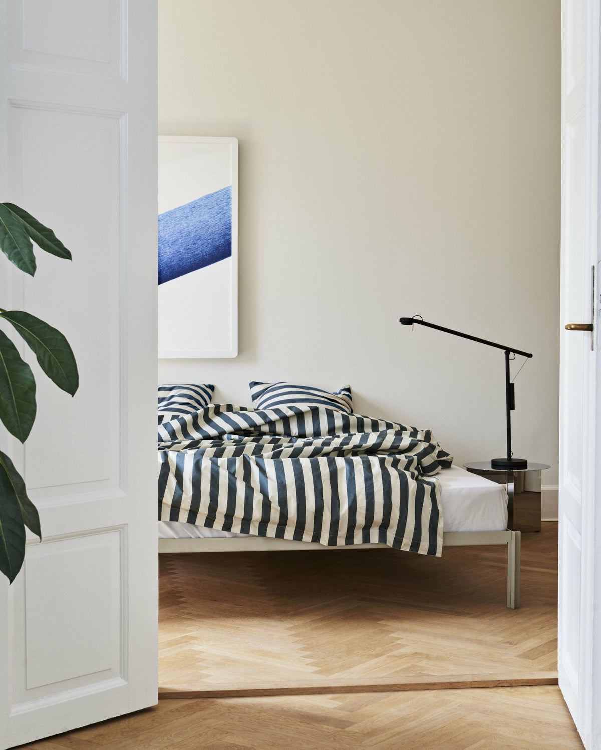 Dark Green Stripe Pillowcase 100 x 65 cm Summer - HAY - The Cool Republic