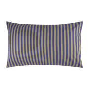 Taie d'oreiller en popeline de coton bio à rayures bleu indigo 50 x 75 cm Leonard - Nobodinoz - The Cool Republic