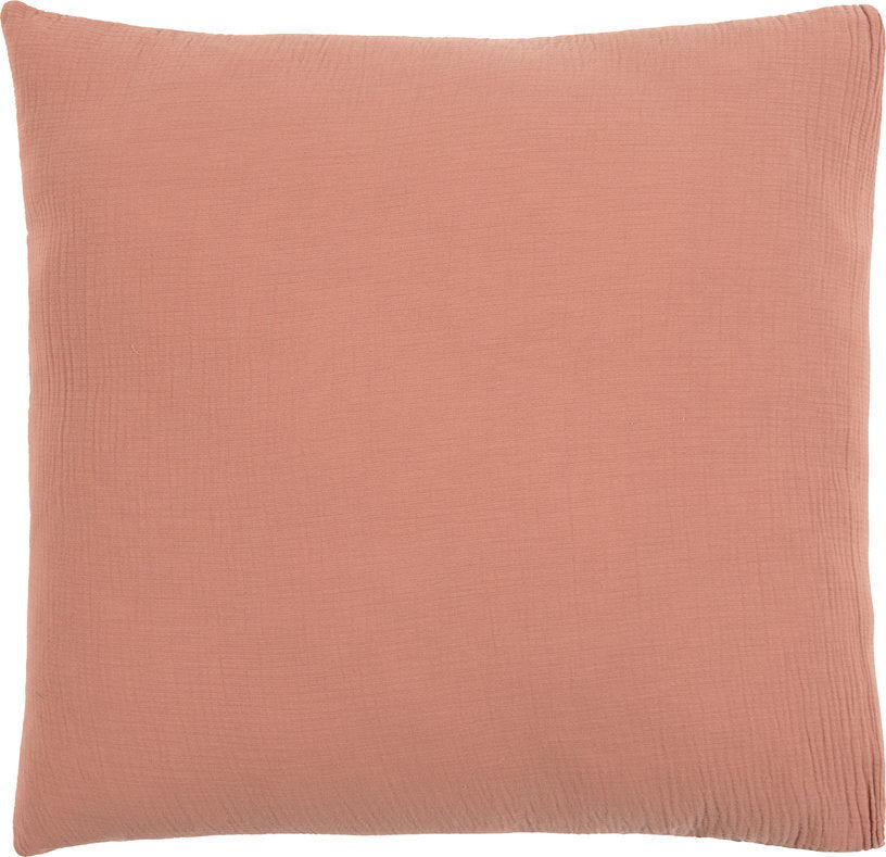 Taie d'oreiller framboise en gaze de coton 63 x 63 cm - The Cool Republic - The Cool Republic