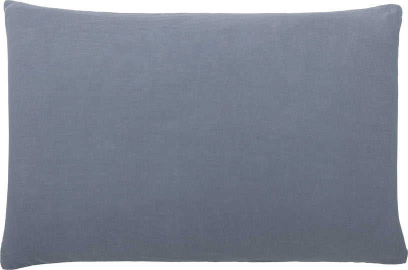 Taie d'oreiller gris bleu en lin lavé 50 x 70 cm - The Cool Republic - The Cool Republic