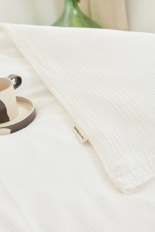 Taie d'oreiller milk en gaze de coton 50 x 70 cm - The Cool Republic - The Cool Republic