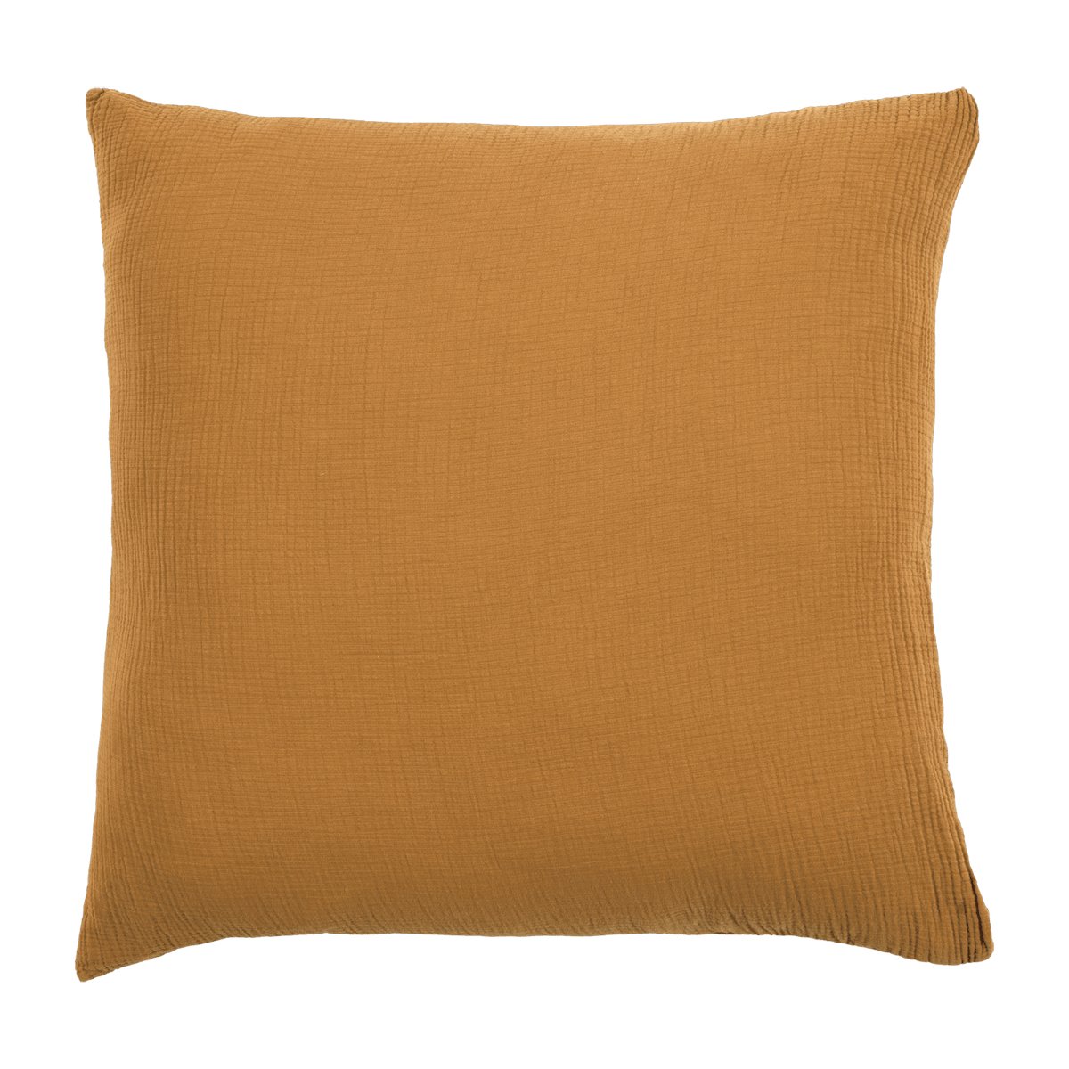 Taie d'oreiller moutarde en gaze de coton 63 x 63 cm - The Cool Republic - The Cool Republic