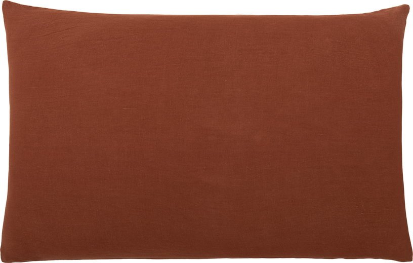 Taie d'oreiller terracotta en lin lavé 50 x 70 cm - The Cool Republic - The Cool Republic