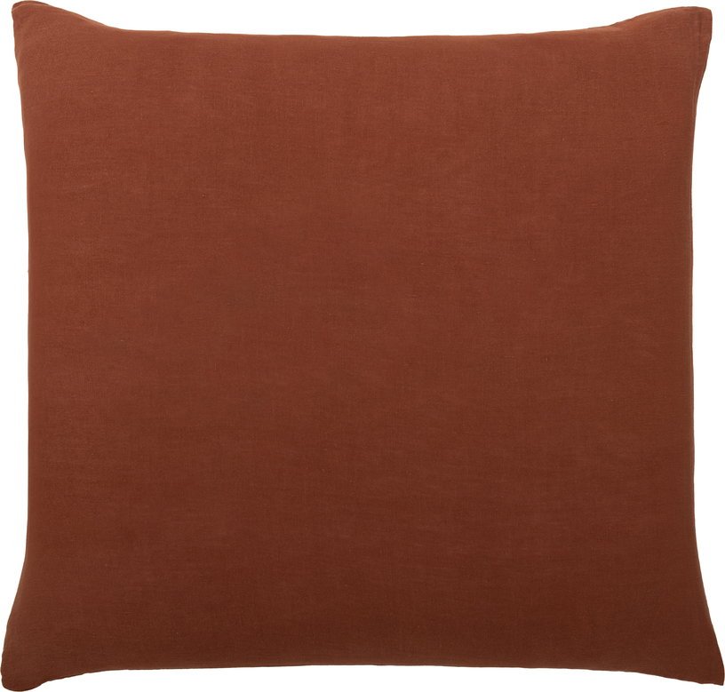 Taie d'oreiller terracotta en lin lavé 63 x 63 cm - The Cool Republic - The Cool Republic