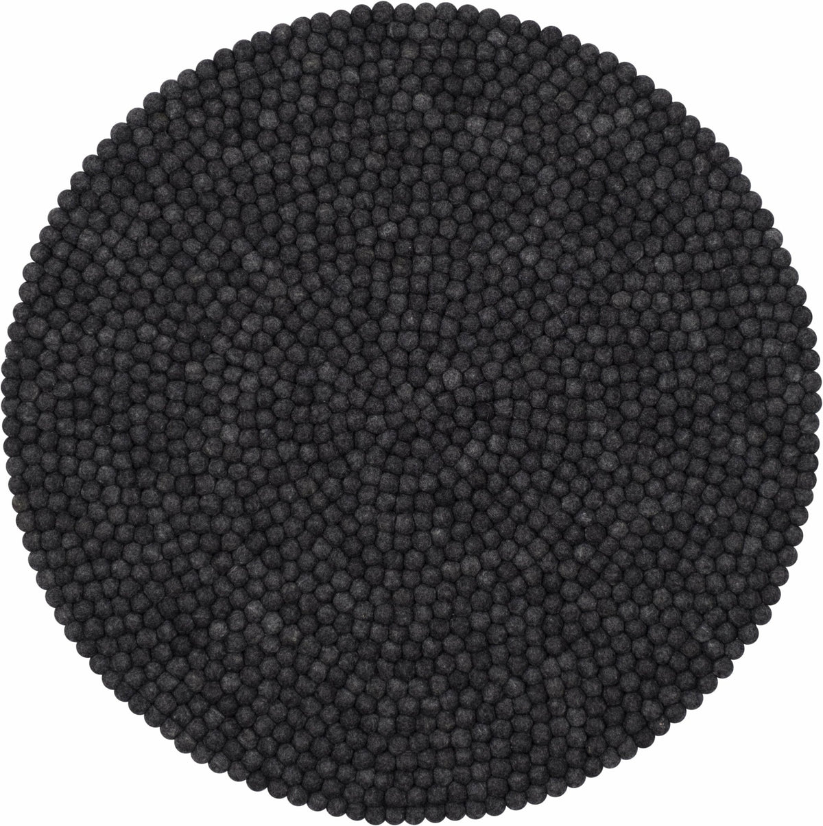 Tapis à boules de feutre anthracite marbré 70 cm Hugo - myfelt - The Cool Republic
