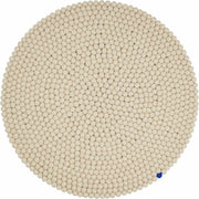 Tapis à boules de feutre beige 140 cm Big One - myfelt - The Cool Republic