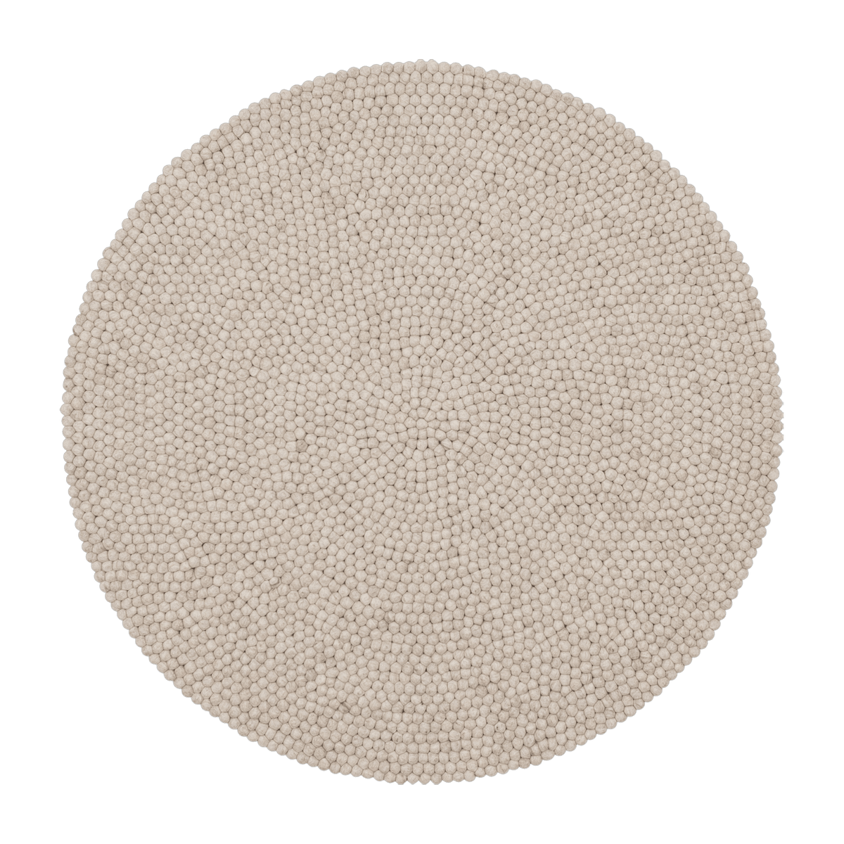 Tapis à boules de feutre beige marbré 120 cm Béla - myfelt - The Cool Republic