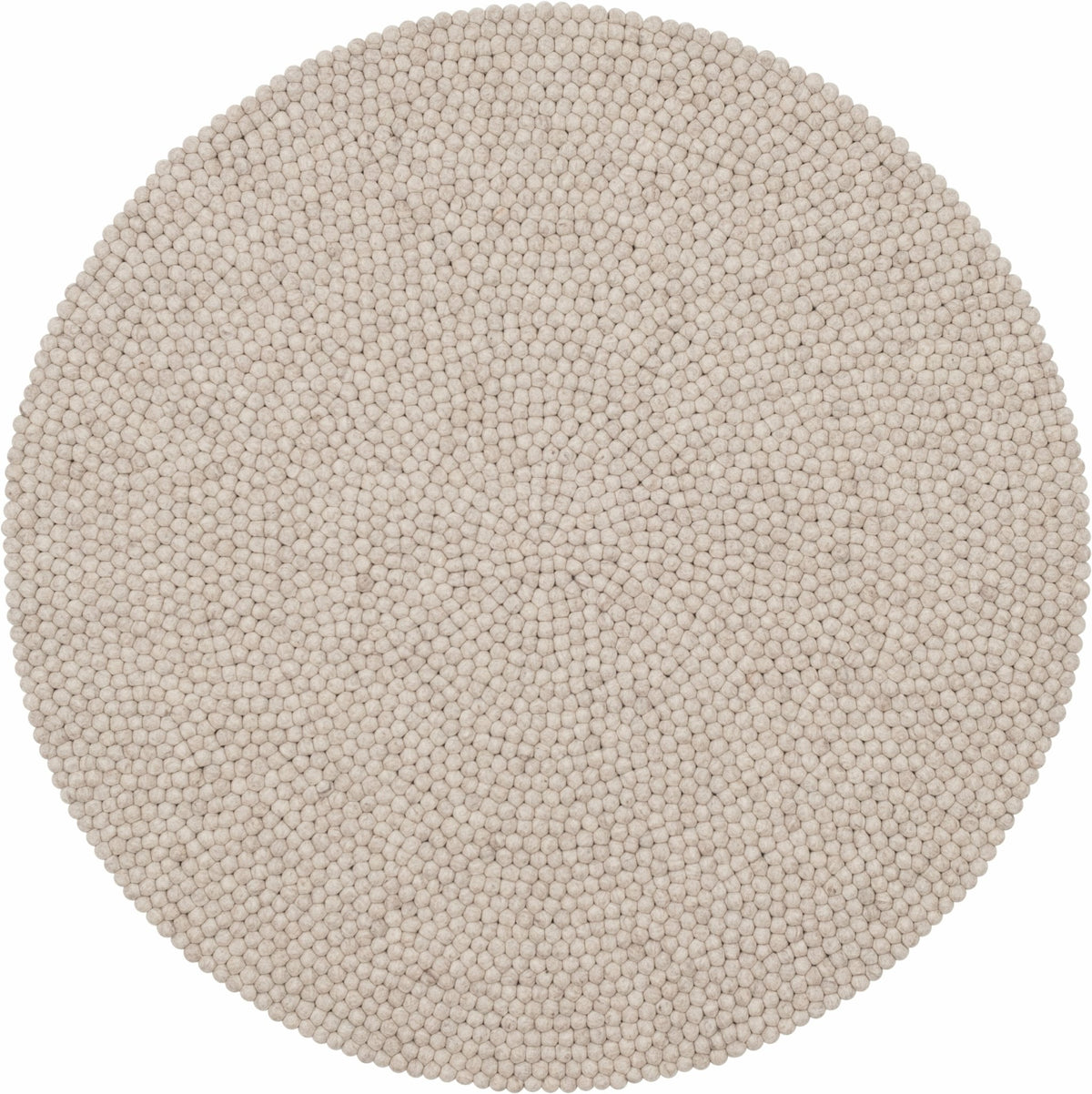 Tapis à boules de feutre beige marbré 200 cm Béla - myfelt - The Cool Republic