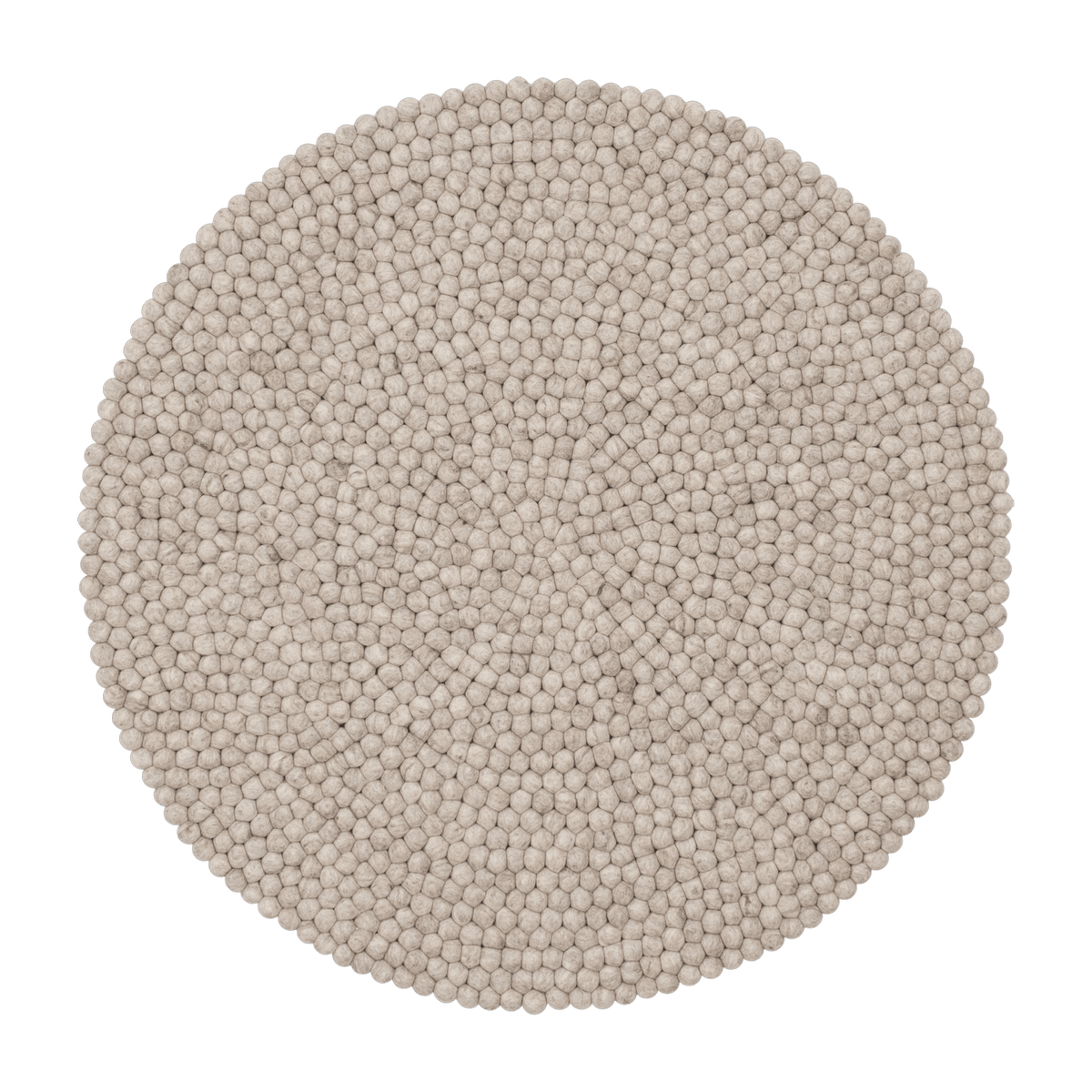 Tapis à boules de feutre beige marbré 50 cm Béla - myfelt - The Cool Republic