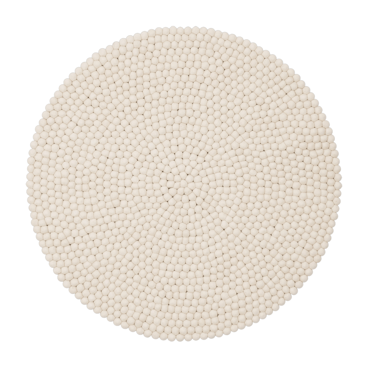 Tapis à boules de feutre écru 70 cm Linéa - myfelt - The Cool Republic