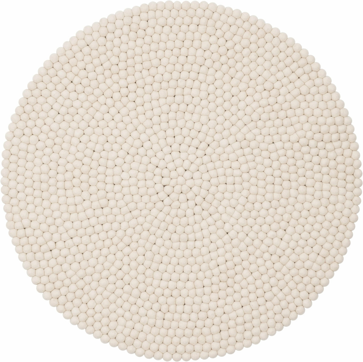 Tapis à boules de feutre écru 70 cm Linéa - myfelt - The Cool Republic