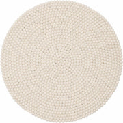 Tapis à boules de feutre écru 90 cm Linéa - myfelt - The Cool Republic
