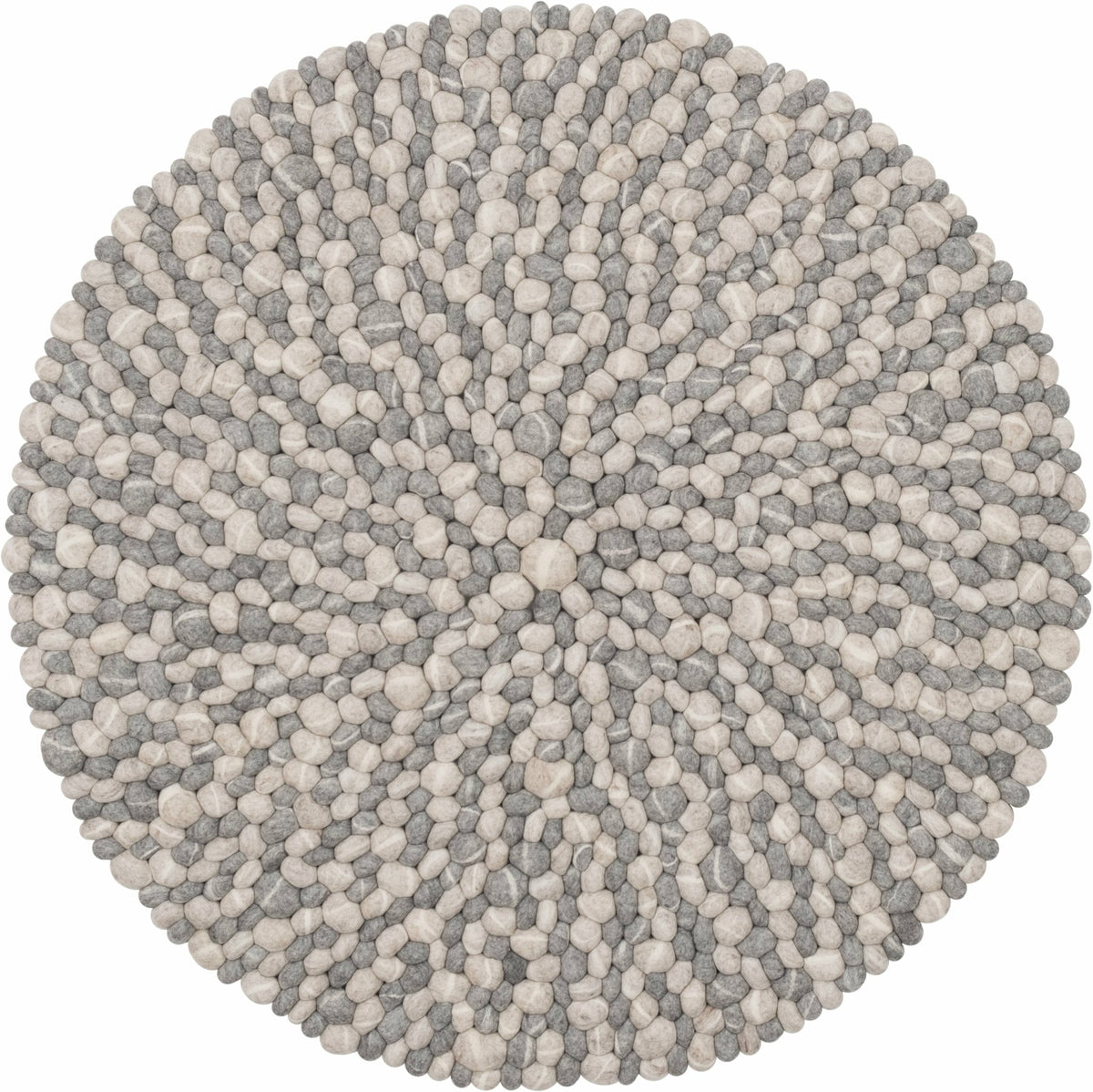 Tapis à boules de feutre effet pierre clair 120 cm Ernie - myfelt - The Cool Republic