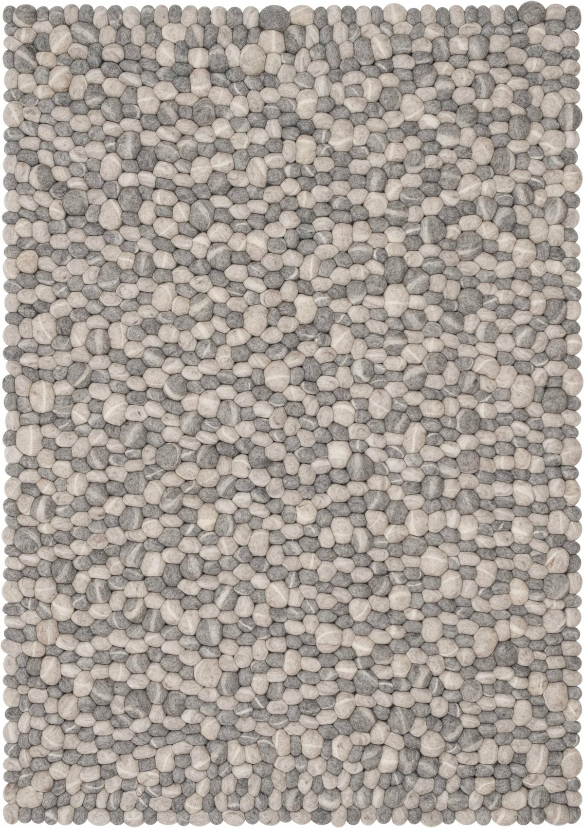 Tapis à boules de feutre effet pierre clair 140x200 cm Ernie - myfelt - The Cool Republic
