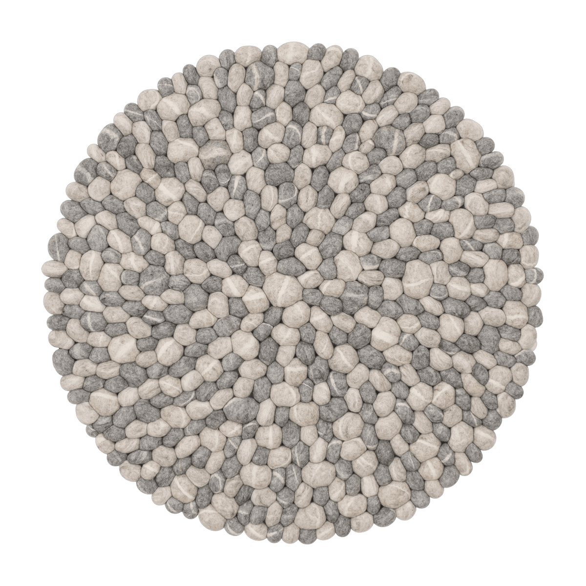 Tapis à boules de feutre effet pierre clair 70 cm Ernie - myfelt - The Cool Republic