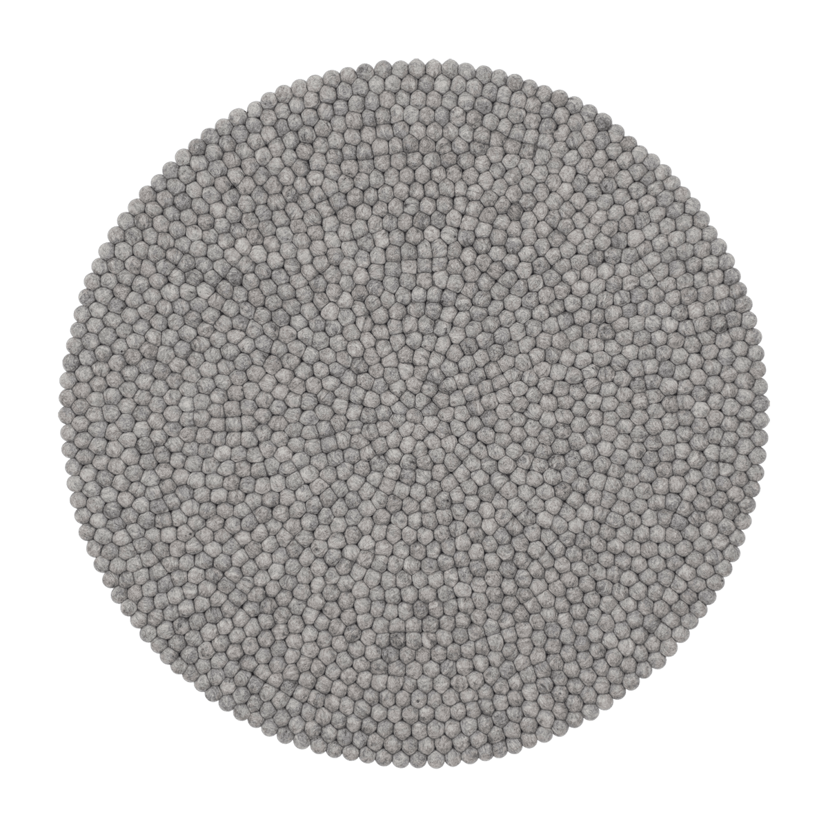 Tapis à boules de feutre gris marbré 50 cm Carl - myfelt - The Cool Republic