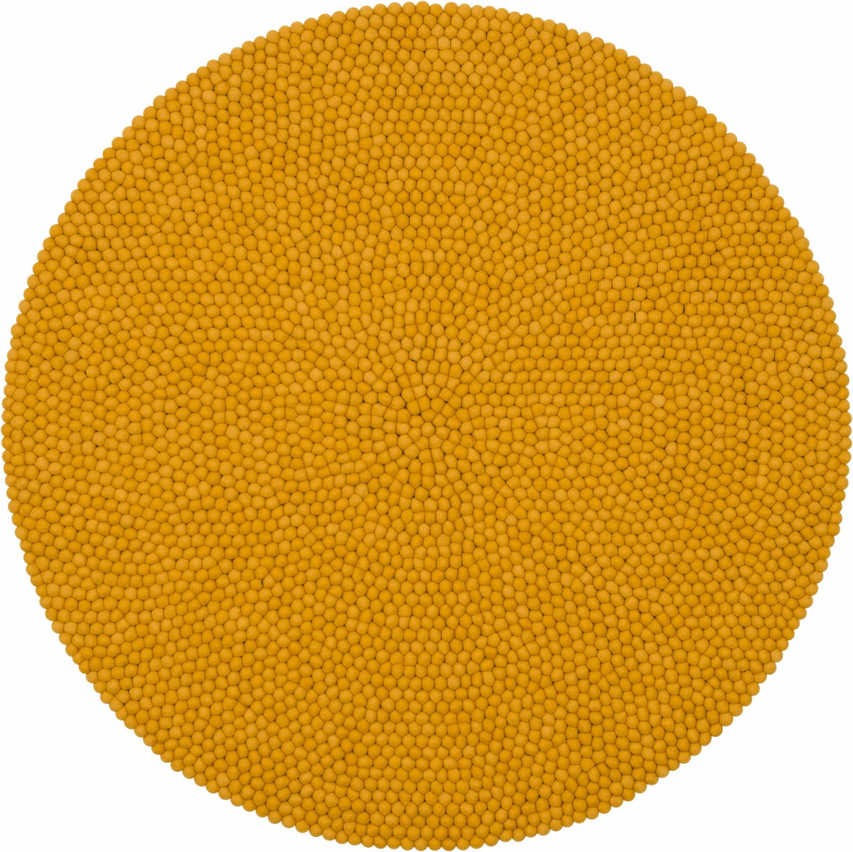 Tapis à boules de feutre moutarde 250 cm Klara - myfelt - The Cool Republic