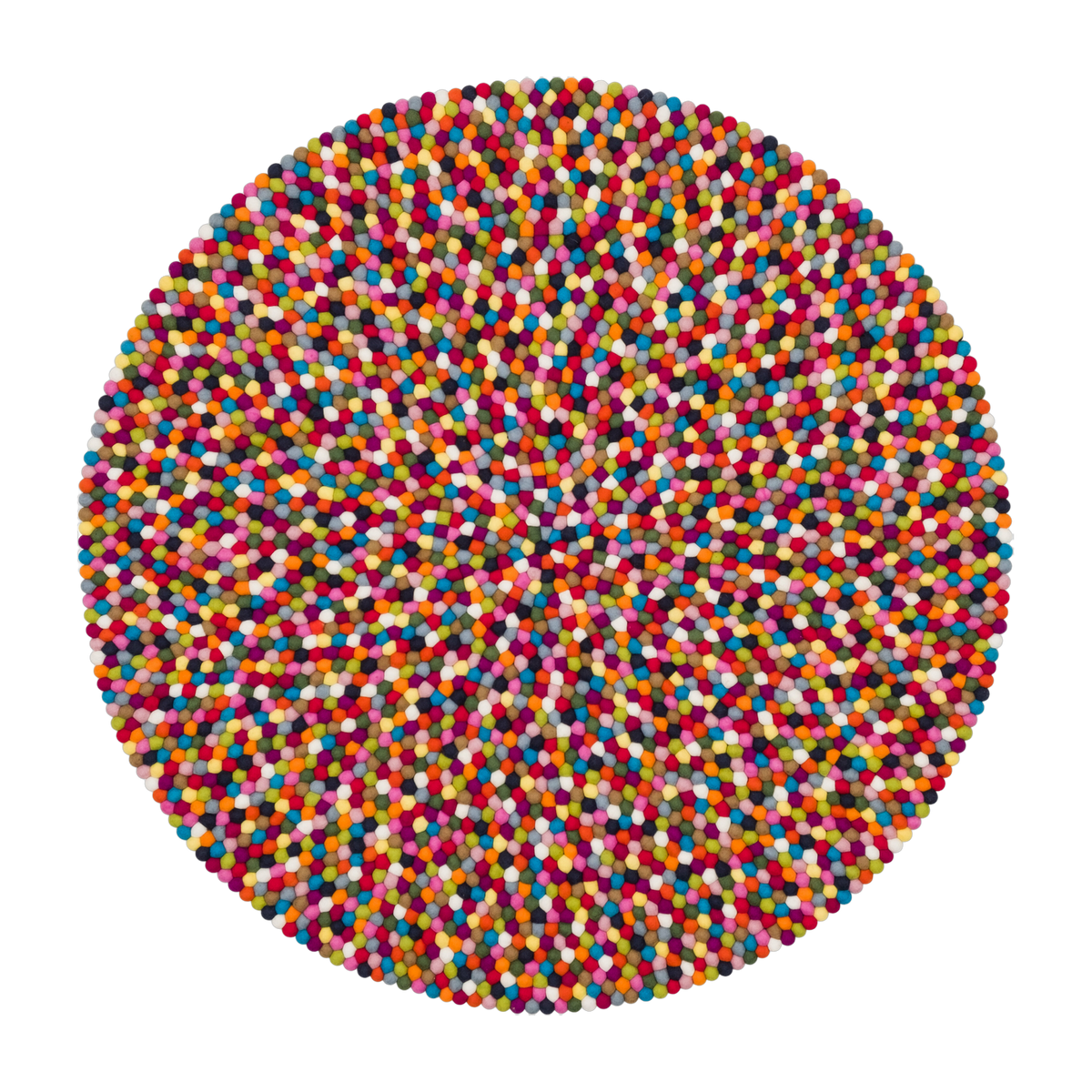 Tapis à boules de feutre multicolore 200 cm Lotte - myfelt - The Cool Republic