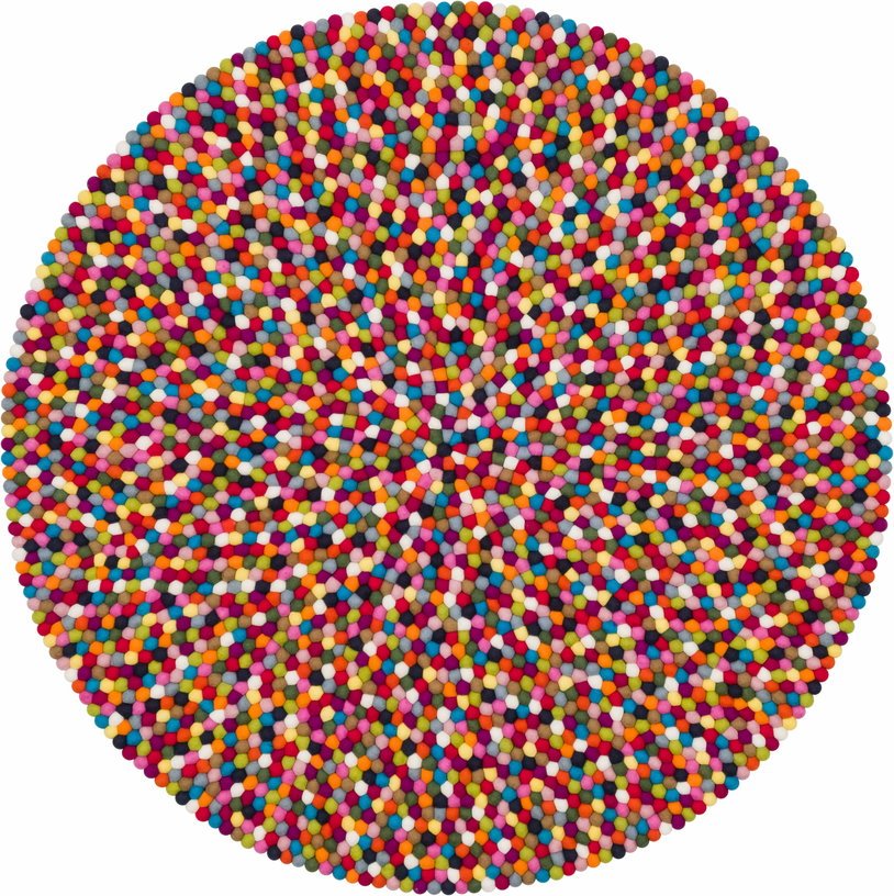 Tapis à boules de feutre multicolore 200 cm Lotte - myfelt - The Cool Republic