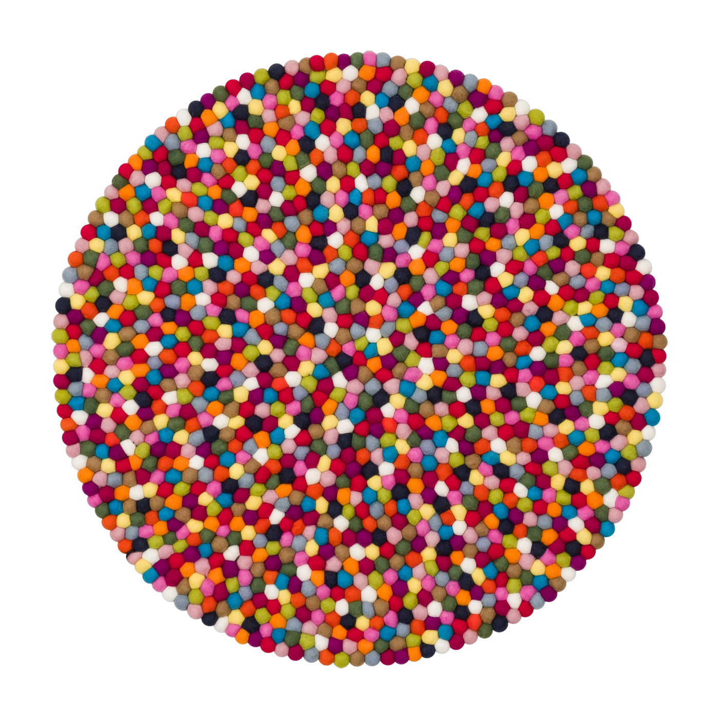 Tapis à boules de feutre multicolore 50 cm Lotte - myfelt - The Cool Republic