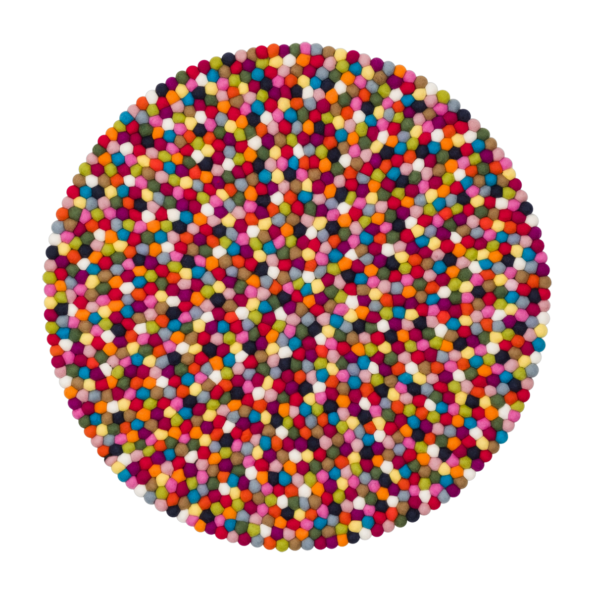 Tapis à boules de feutre multicolore 90 cm Lotte - myfelt - The Cool Republic