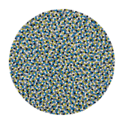 Tapis à boules de feutre multicolore bleu et vert 120 cm Fritz - myfelt - The Cool Republic