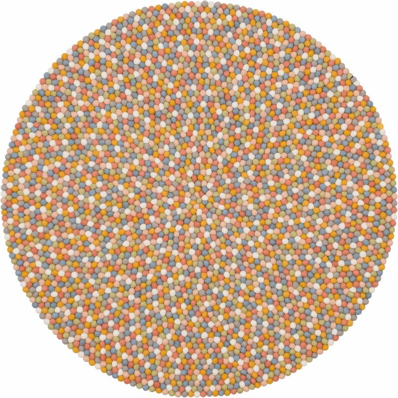 Tapis à boules de feutre multicolore clair 180 cm Liese - myfelt - The Cool Republic
