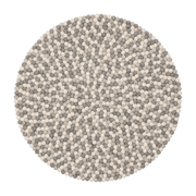 Tapis à boules de feutre multicolore naturel clair 70 cm Hella - myfelt - The Cool Republic
