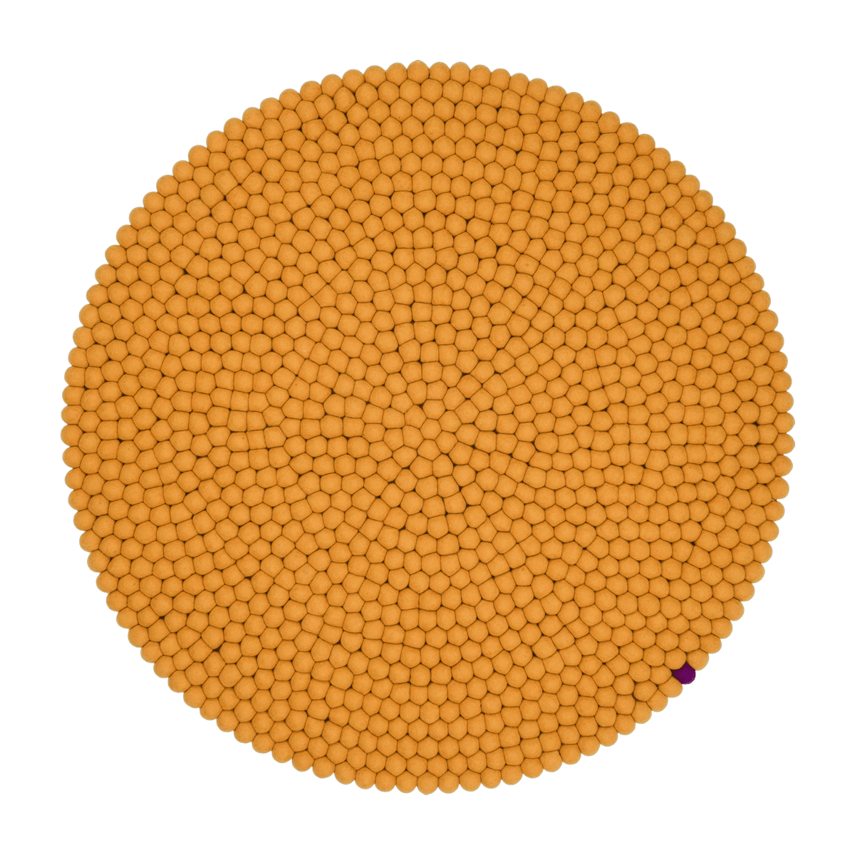 Tapis à boules de feutre ocre 50 cm Big One - myfelt - The Cool Republic