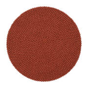 Tapis à boules de feutre rouge brique 50 cm Lora - myfelt - The Cool Republic